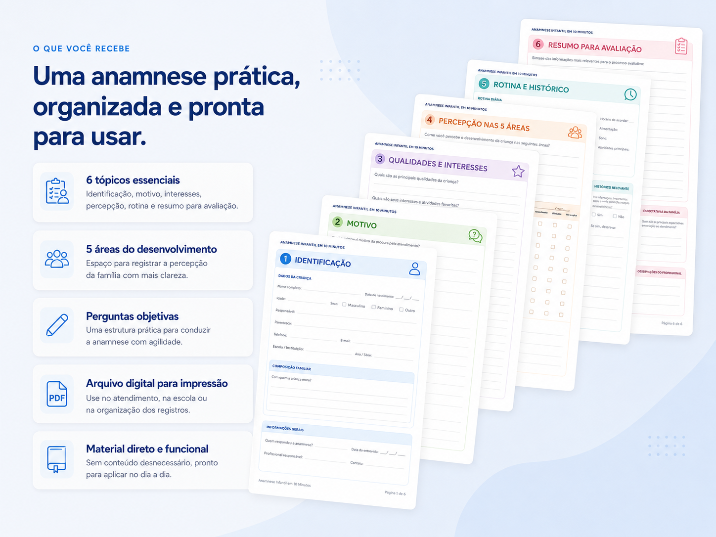 Conteúdo da Anamnese Infantil em 10 Minutos