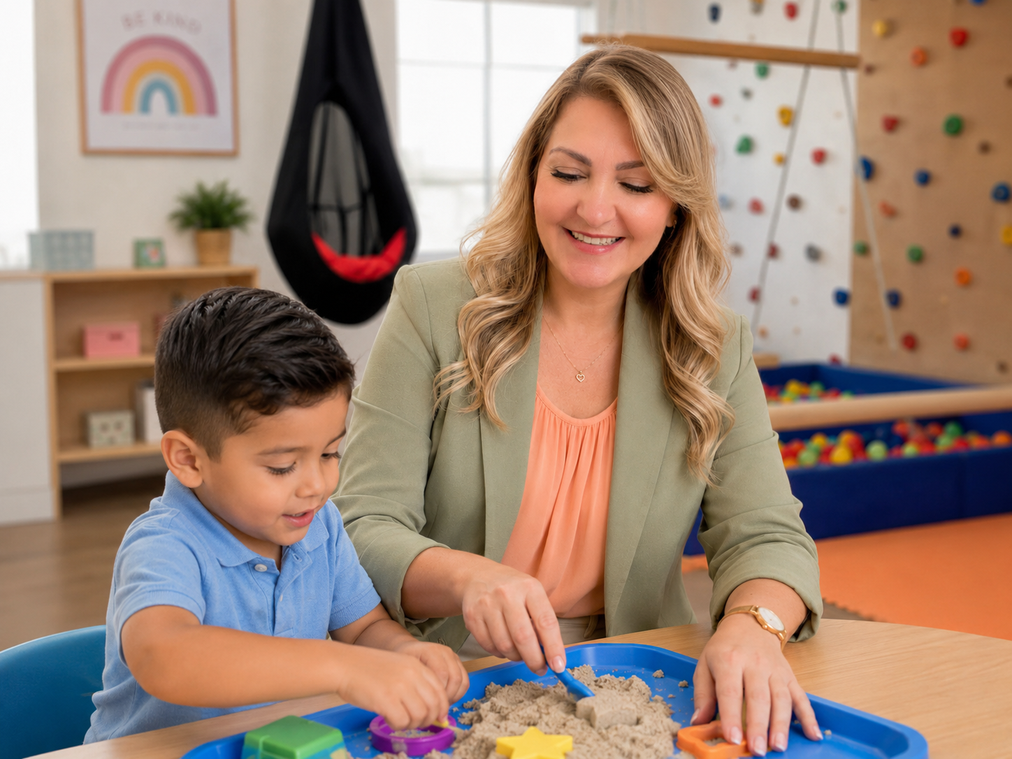Rossana Vasconcelos durante atendimento infantil